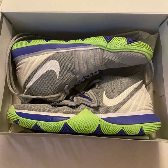 Nike Kyrie 5 Wolf Gray Lime, Size 6Y (5.5 ladies) /2019 Ltd. Edition Kyle Irving - Picture 10 of 10